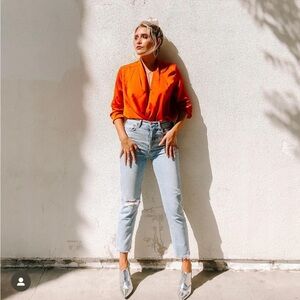 Agolde Riley High Rise Straight Crop, Size 26